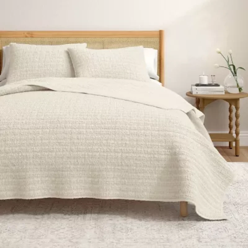 Linery 100% Cotton Waffle Weave Duvet Cover Set Duvet Cover Set