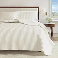 Linery Detailed Channel Stitch Reversible Quilt Set