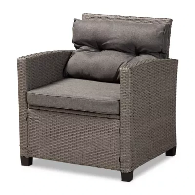 Baxton Studio Darian Rattan 4-Piece Patio Set