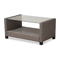 Baxton Studio Darian Rattan 4-Piece Patio Set