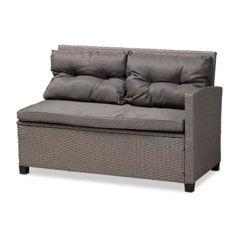 Baxton Studio Darian Rattan 4-Piece Patio Set