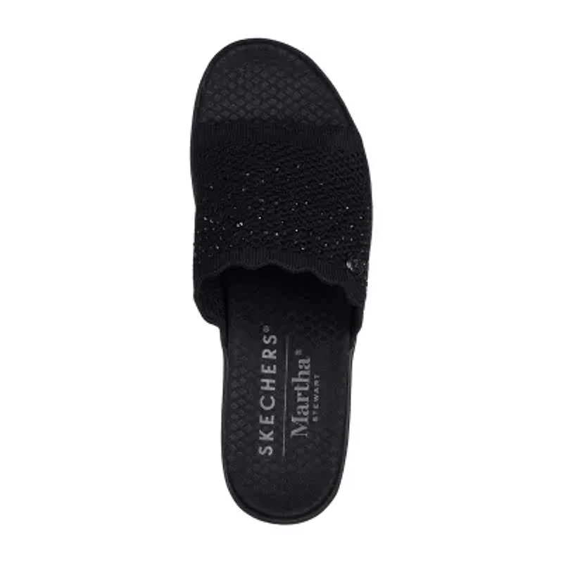 Skechers Womens Martha Stewart Pier Light Essence Slide Sandals