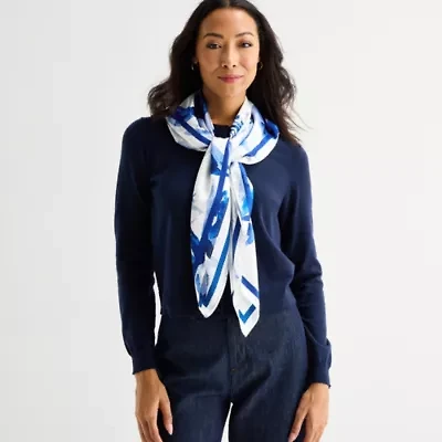 Liz Claiborne Watercolor Floral Square Scarf