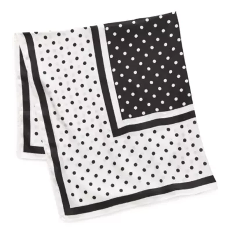 Liz Claiborne Black Dots Square Scarf