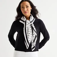 Liz Claiborne Black Dots Square Scarf