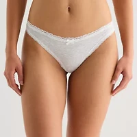 Arizona Body Cotton with Lace Thong