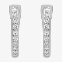 Limited Quantities! Womens Diamond Accent Natural White Diamond 14K Gold 9.5mm Hoop Earrings