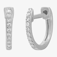 Limited Quantities! Womens Diamond Accent Natural White Diamond 14K Gold 9.5mm Hoop Earrings