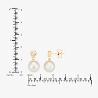 Limited Quantities! Womens 1/5 CT. Genuine White Cultured Freshwater Pearl 14K Gold Drop Earrings