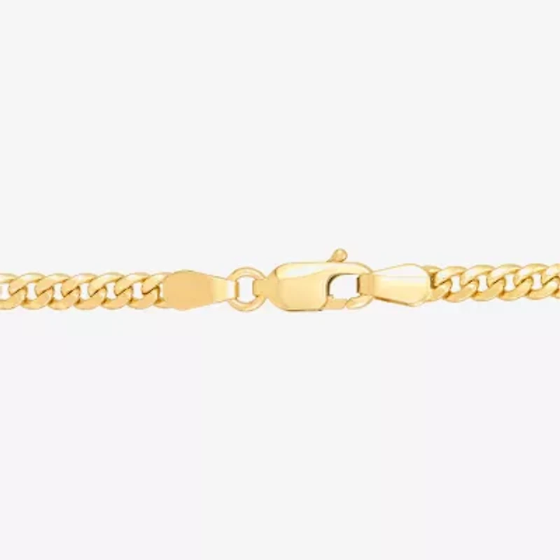 Made in Italy Womens 14K Gold 7.5 Inch Hollow Chain Bracelet