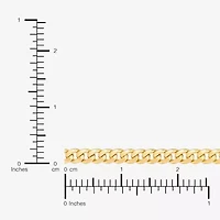 Made in Italy Womens 14K Gold 7.5 Inch Hollow Chain Bracelet