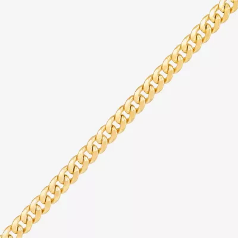 Made in Italy Womens 14K Gold 7.5 Inch Hollow Chain Bracelet
