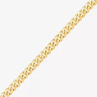 Made in Italy Womens 14K Gold 7.5 Inch Hollow Chain Bracelet
