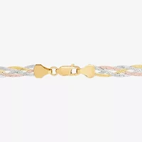 Made in Italy Womens 14K Gold 7.5 Inch Herringbone Chain Bracelet