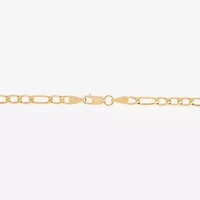Bonded Brilliance Womens 14K Gold Over Silver 18 Inch Figaro Chain Necklace