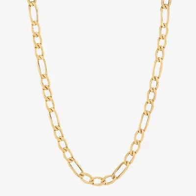 Bonded Brilliance Womens 14K Gold Over Silver 18 Inch Figaro Chain Necklace