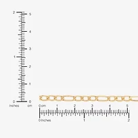 Bonded Brilliance Womens 14K Gold Over Silver 18 Inch Figaro Chain Necklace