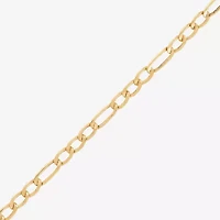 Bonded Brilliance Womens 14K Gold Over Silver 18 Inch Figaro Chain Necklace