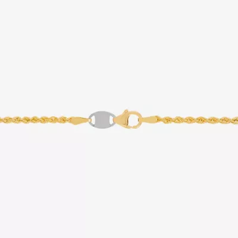 Bonded Brilliance Womens 7.5 Inch Solid Rope Chain Bracelet