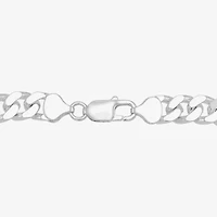 Mens Sterling Silver 8 1/2 Inch Solid Curb Chain Bracelet