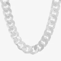 Mens Sterling Silver 22 Inch Curb Chain Necklace