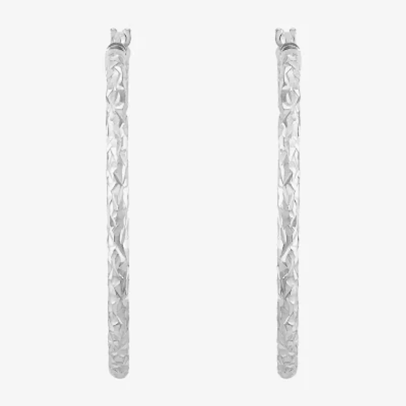 Limited Quantities! Womens 10K Gold 35mm Hoop Earrings