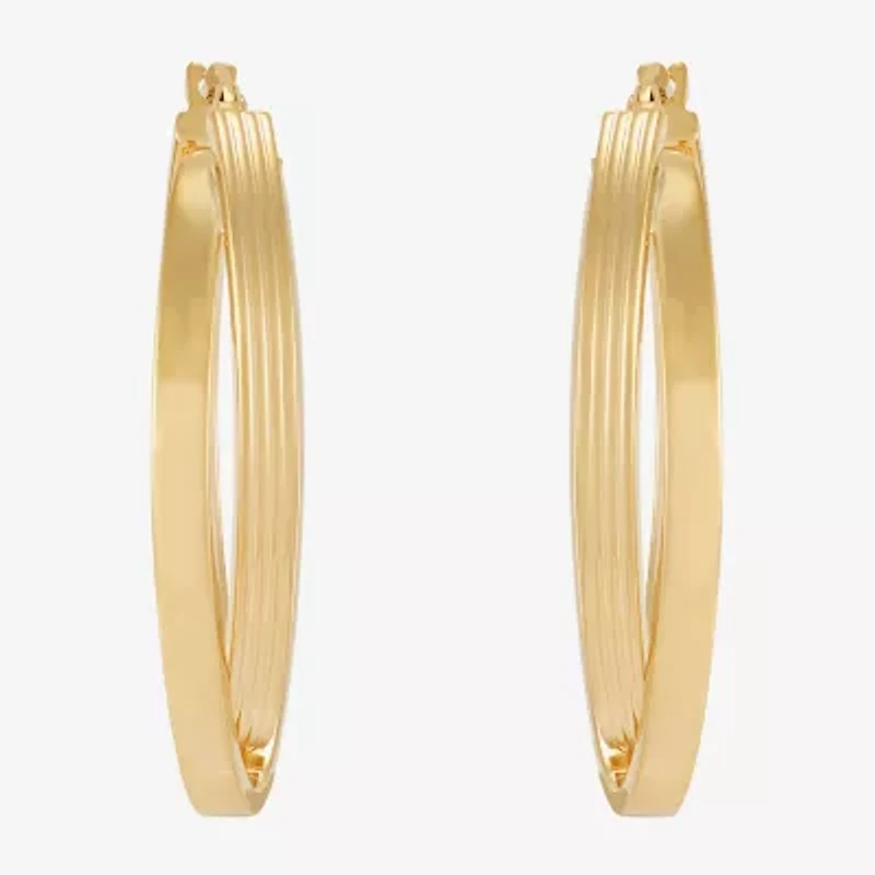 Limited Quantities! Womens 14K Gold 35mm Hoop Earrings