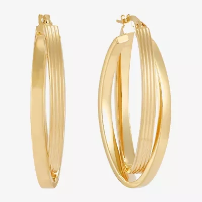 Limited Quantities! Womens 14K Gold 35mm Hoop Earrings
