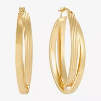Limited Quantities! Womens 14K Gold 35mm Hoop Earrings