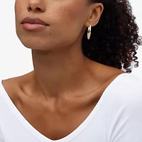 Limited Quantities! Womens 14K Gold 35mm Hoop Earrings