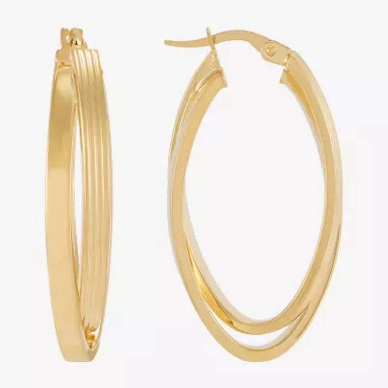 Limited Quantities! Womens 14K Gold 35mm Hoop Earrings