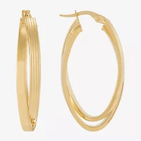 Limited Quantities! Womens 14K Gold 35mm Hoop Earrings