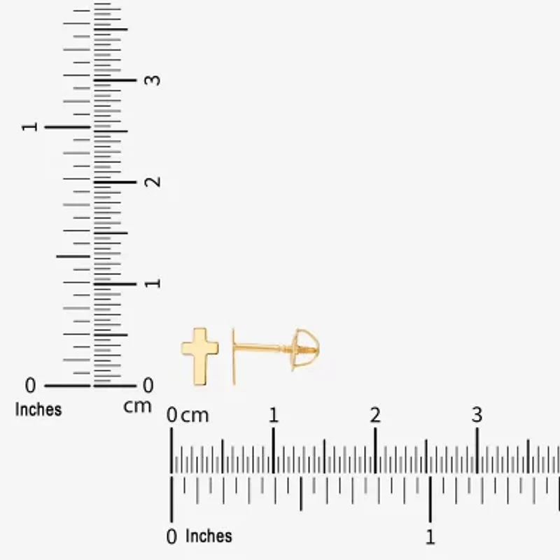 Limited Quantities! Girls White Cubic Zirconia 10K Gold 3 Pair Earring Set