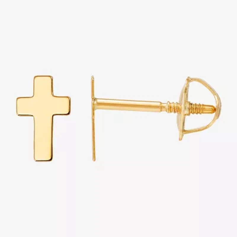 Limited Quantities! Girls White Cubic Zirconia 10K Gold 3 Pair Earring Set