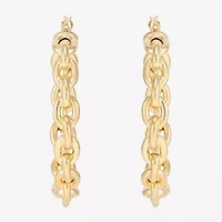 Limited Quantities! Womens 14K Gold 35mm Hoop Earrings