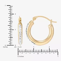 Limited Quantities! Womens 14K Gold 15.3mm Hoop Earrings