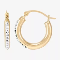 Limited Quantities! Womens 14K Gold 15.3mm Hoop Earrings