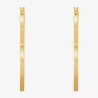 Limited Quantities! Womens 10K Gold 24mm Heart Hoop Earrings