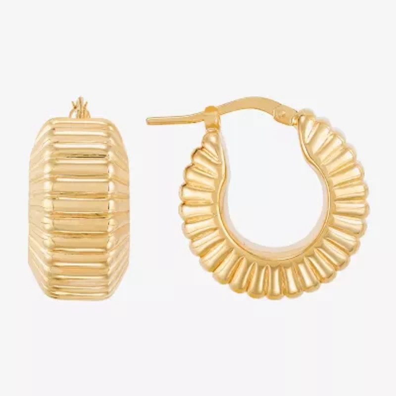 Limited Quantities! Womens 14K Gold 22mm Hoop Earrings