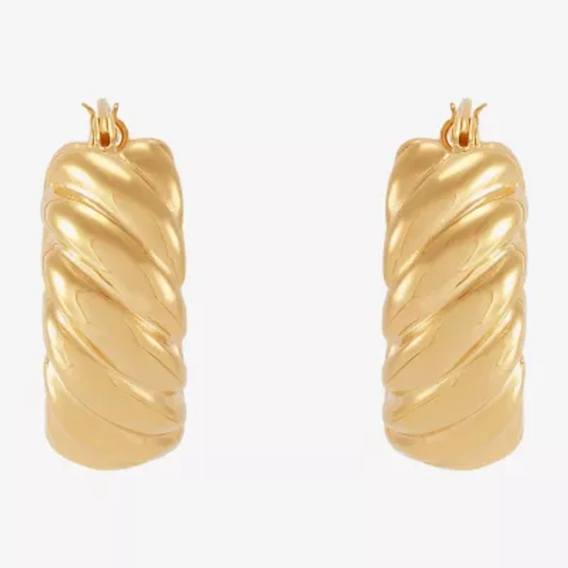 Limited Quantities! Womens 14K Gold 18mm Hoop Earrings