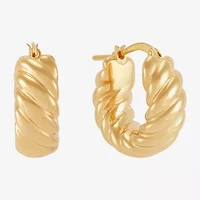 Limited Quantities! Womens 14K Gold 18mm Hoop Earrings