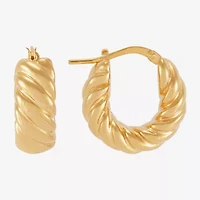 Limited Quantities! Womens 14K Gold 18mm Hoop Earrings