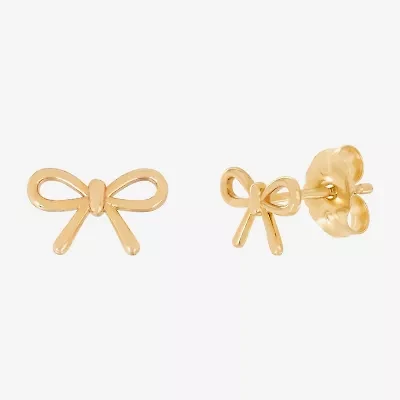 Limited Quantities! 14K Gold 5.4mm Bow Stud Earrings
