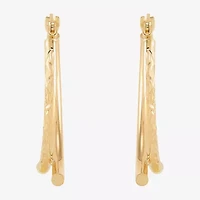 Limited Quantities! Womens 10K Gold 25mm Hoop Earrings