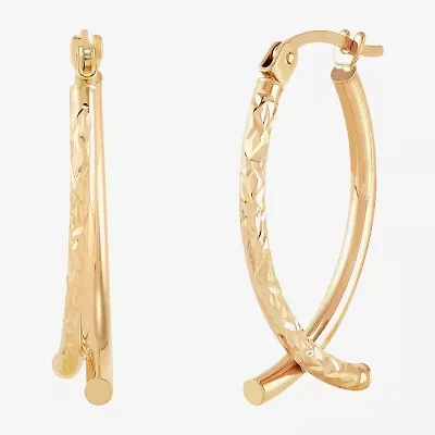 Limited Quantities! Womens 10K Gold 25mm Hoop Earrings