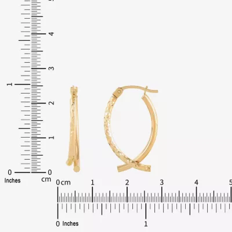 Limited Quantities! Womens 10K Gold 25mm Hoop Earrings