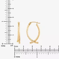 Limited Quantities! Womens 10K Gold 25mm Hoop Earrings