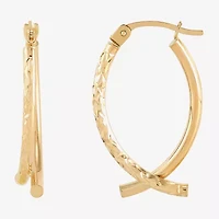 Limited Quantities! Womens 10K Gold 25mm Hoop Earrings