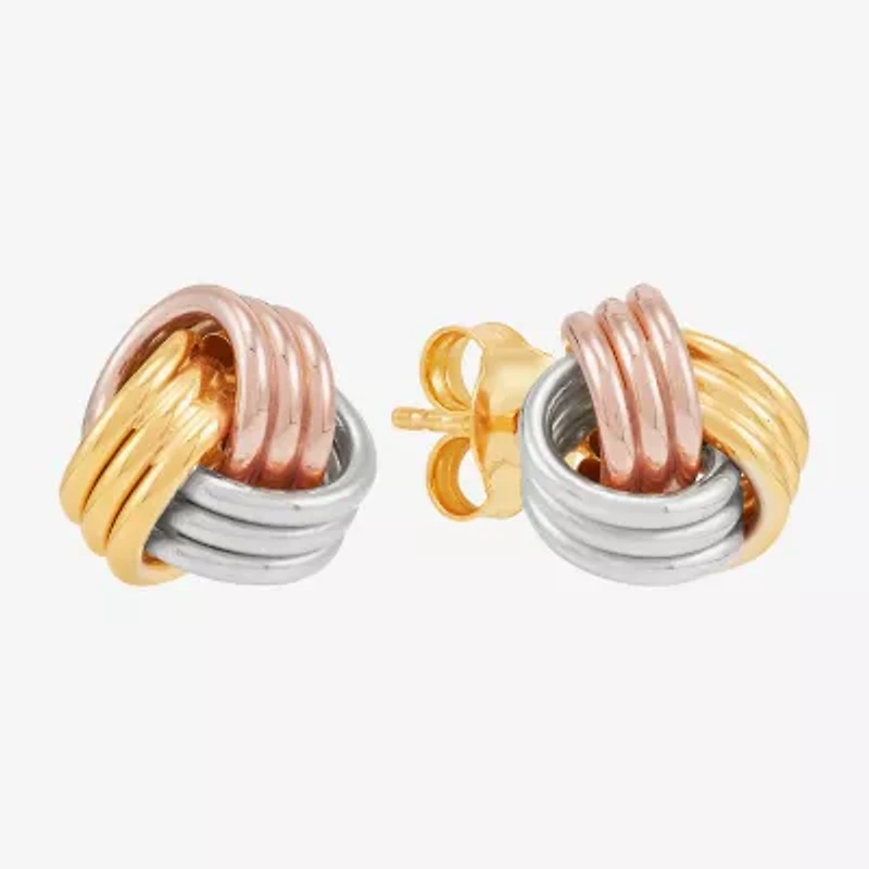 Limited Quantities! 14K Gold 10mm Knot Stud Earrings