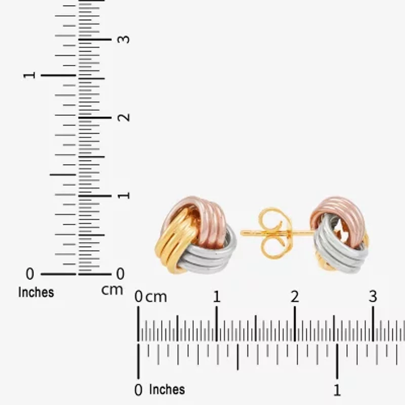 Limited Quantities! 14K Gold 10mm Knot Stud Earrings